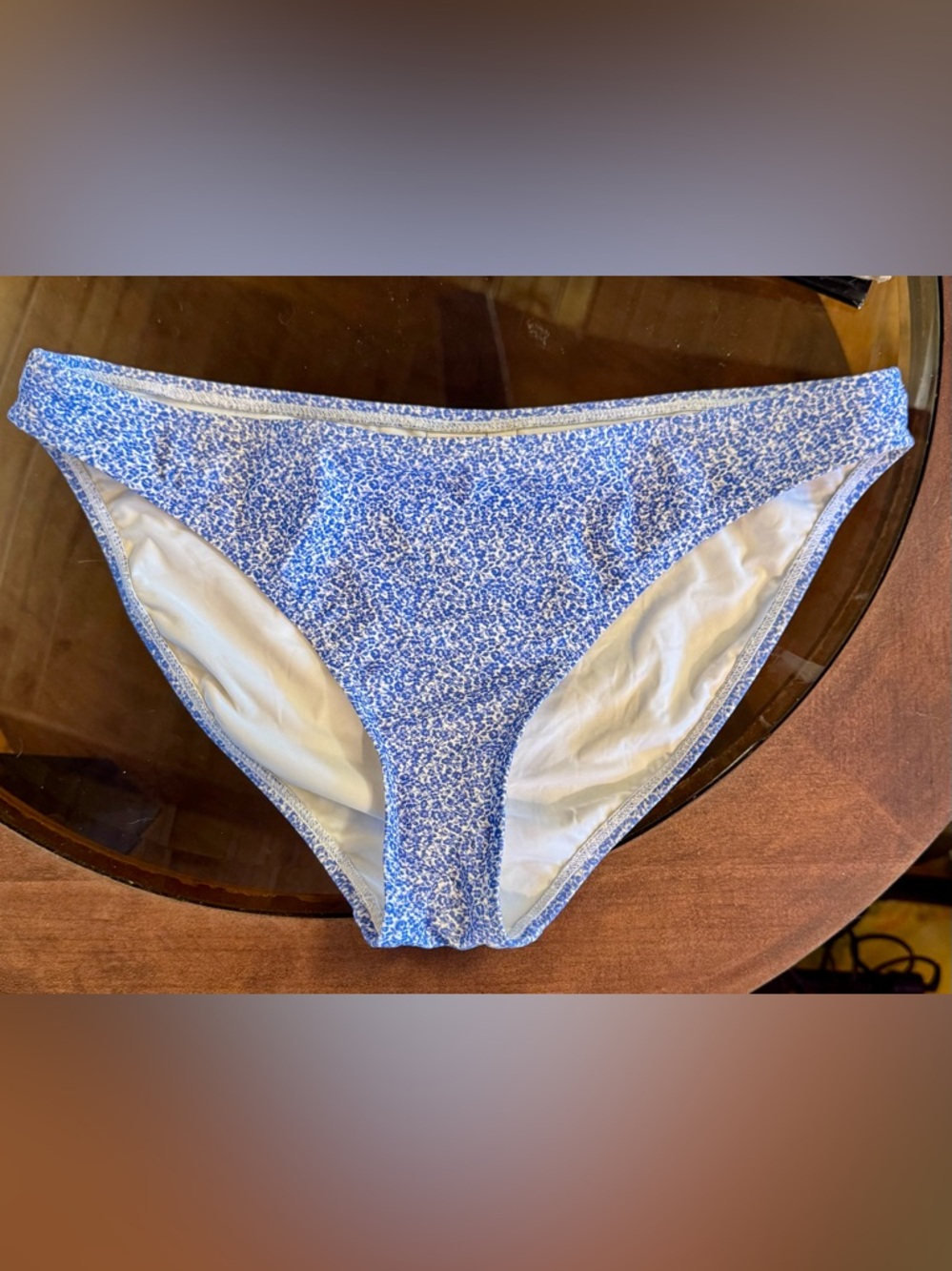 Tory Burch Blue and White Bikini Bottom